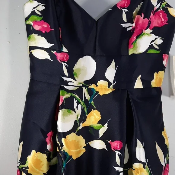 NWT ELIZA J. NAVY/FLORAL( YELLOW, PINK & WHITE) DRESS SZ 4 - Picture 4 of 11